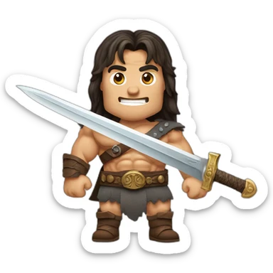 Conan the barbarian Arnold Schwarzenegger sword sticker