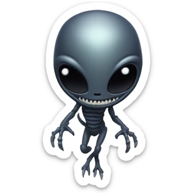  xenomorph alien in love flirty, with many hearts sticker