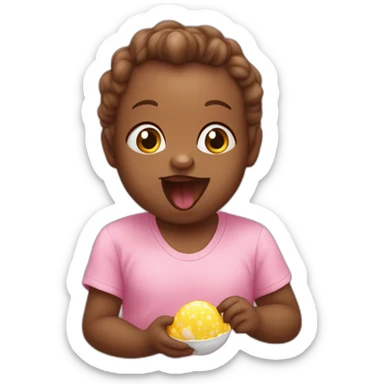 Bébé qui mange un bonbon sticker