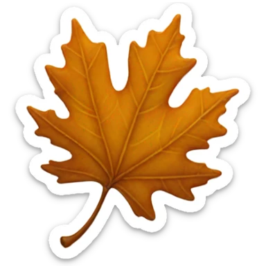 Fall leaf sticker