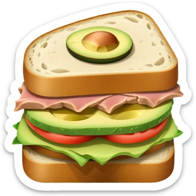 Tuna sandwich with avocado in it sticker