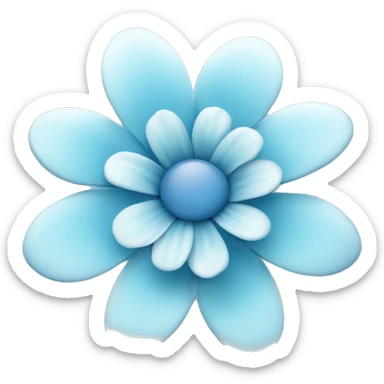 prettiest baby blue flower sticker