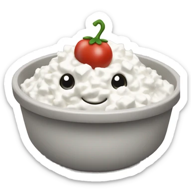 cottage cheese in a bowl sticker