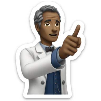 make doctor who's pointing his finger  sticker