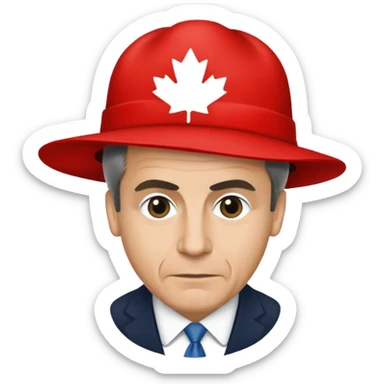 Red hat that says “Make Canada Worse Again- Mark Carney” sticker