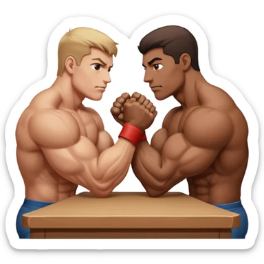 2 bicep arm wrestling  sticker