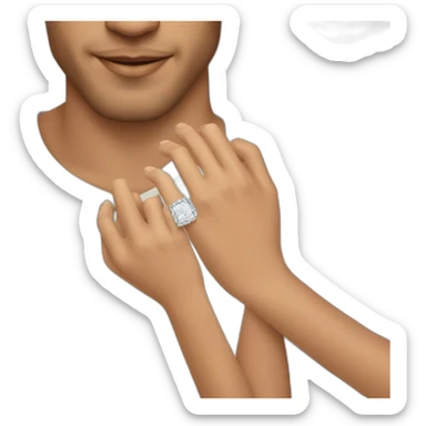 couple avec une bague sticker