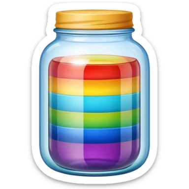 Rainbow Layered Jar	S sticker