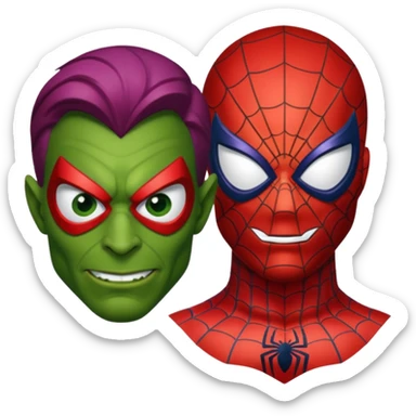 Spiderman's Green goblin classic sticker