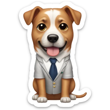 Perro con traje de salchicha  sticker