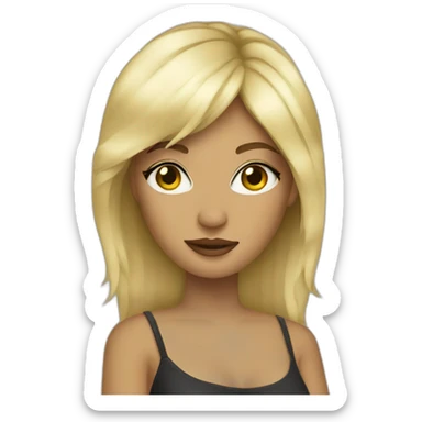 Blonde singer sticker