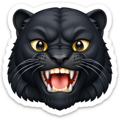 Una pantera mostrando sus dientes sticker