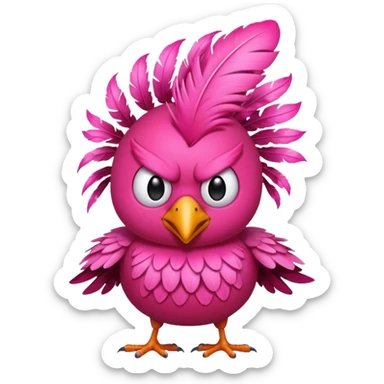 pink bird angry birds  sticker