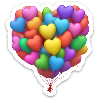 heart shaped balloons sticker