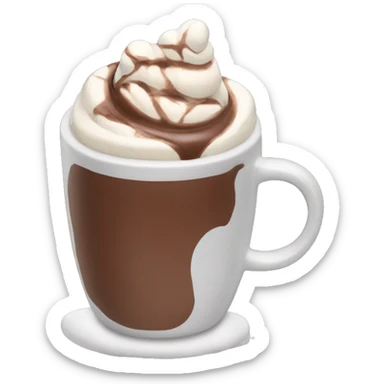 Aesthetic hot chocolate sticker