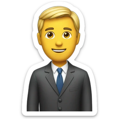 reporter on a set for newscasting sticker