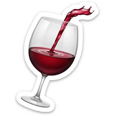 glass of wine  sticker