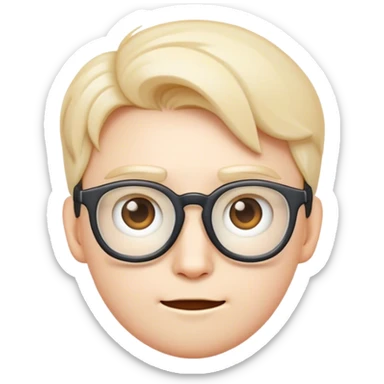 cute nerdy scientific emoji sticker