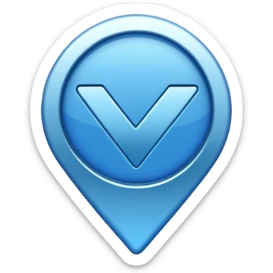 Kenarü tırtıklı mavi tik sticker