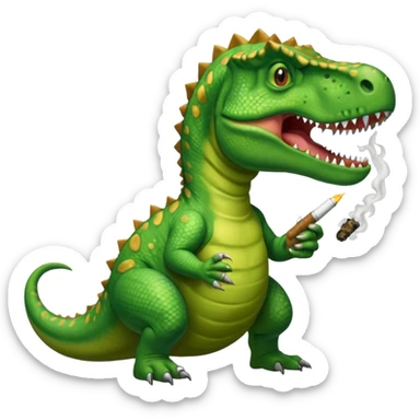 Ceratosaurus smoking a joint  sticker