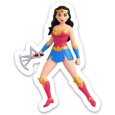 Wonder Woman superhero sticker
