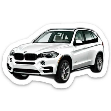 BMW X5 white sticker