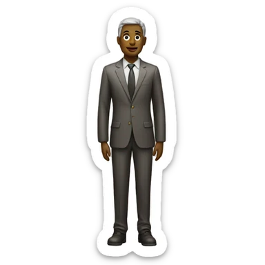 Man statue full body showing sticker