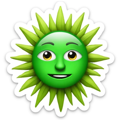 green sun from political greek team sticker