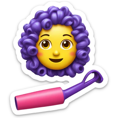 a  single plastic colorful Curler sticker