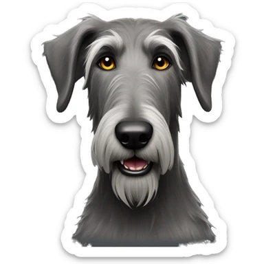 Dark grey Irish wolfhound sticker