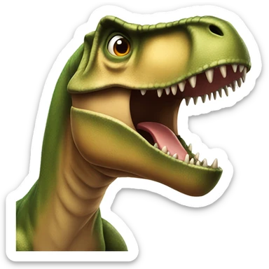 T rex with long arms sticker