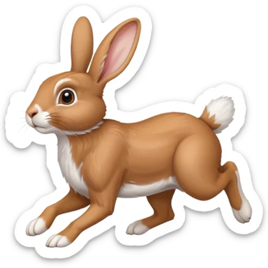 a running Rabbit sticker