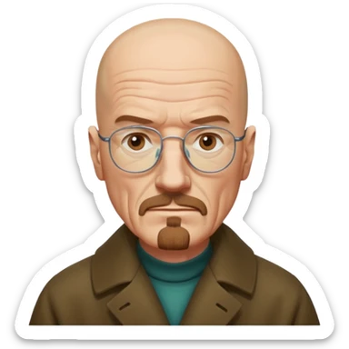 Walter white in coat  sticker