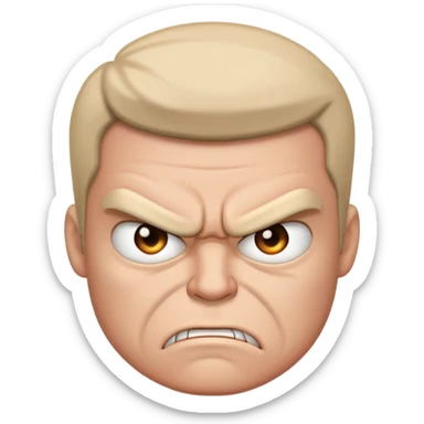 Beso enojado sticker