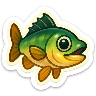 walleye fish, emoji style, inspired by Twitter Emoji Stickers, simple and expressive sticker