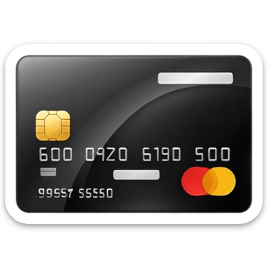 black credit card, no text sticker