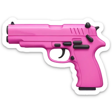 pink gun sticker