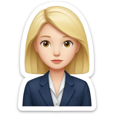 Salon owner a girl with blazer  sticker