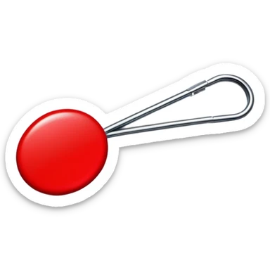 a bright red hairpin hair clip sticker