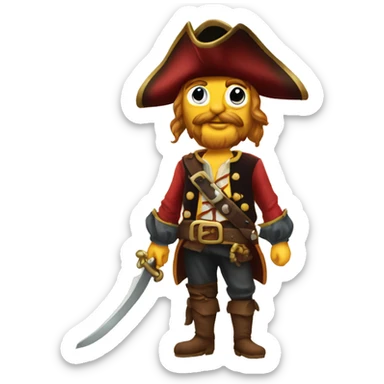Jambe de bois pirate sticker
