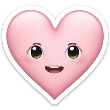 Pastel pink heart sticker