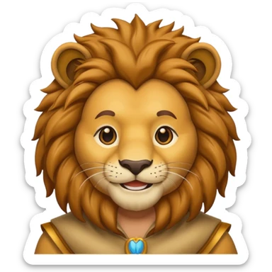 man in lion  costume  sticker