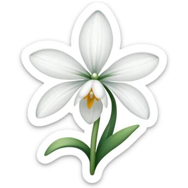 snowdrop flower sticker