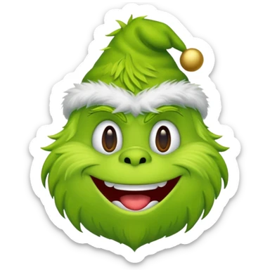 Create a emoji like grinch sticker
