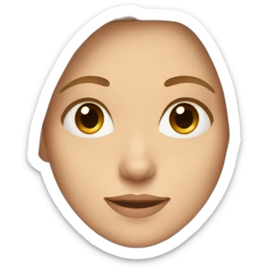 one small european woman with long blonde hair and brown eyes in the front, sticker