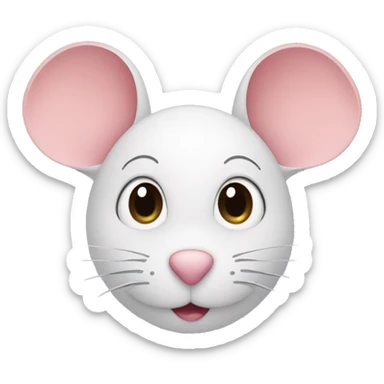 mouse face with hearts around face sticker