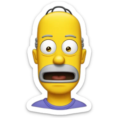 homer simson from the simsons sticker