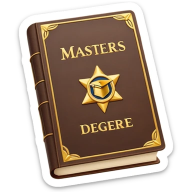 masters degree sticker