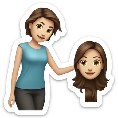 girl friend birthday  (brunette and brown-haired ) sticker