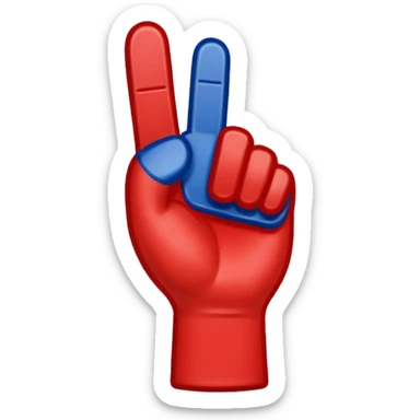 sports foam finger american football blue (#00A3E0) and red (#F9423A) sticker